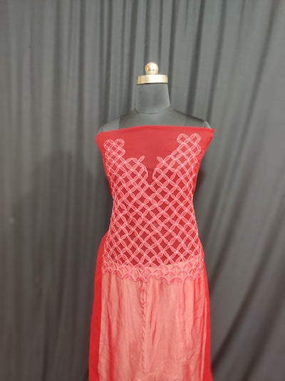 Chikankari Tops - Red
