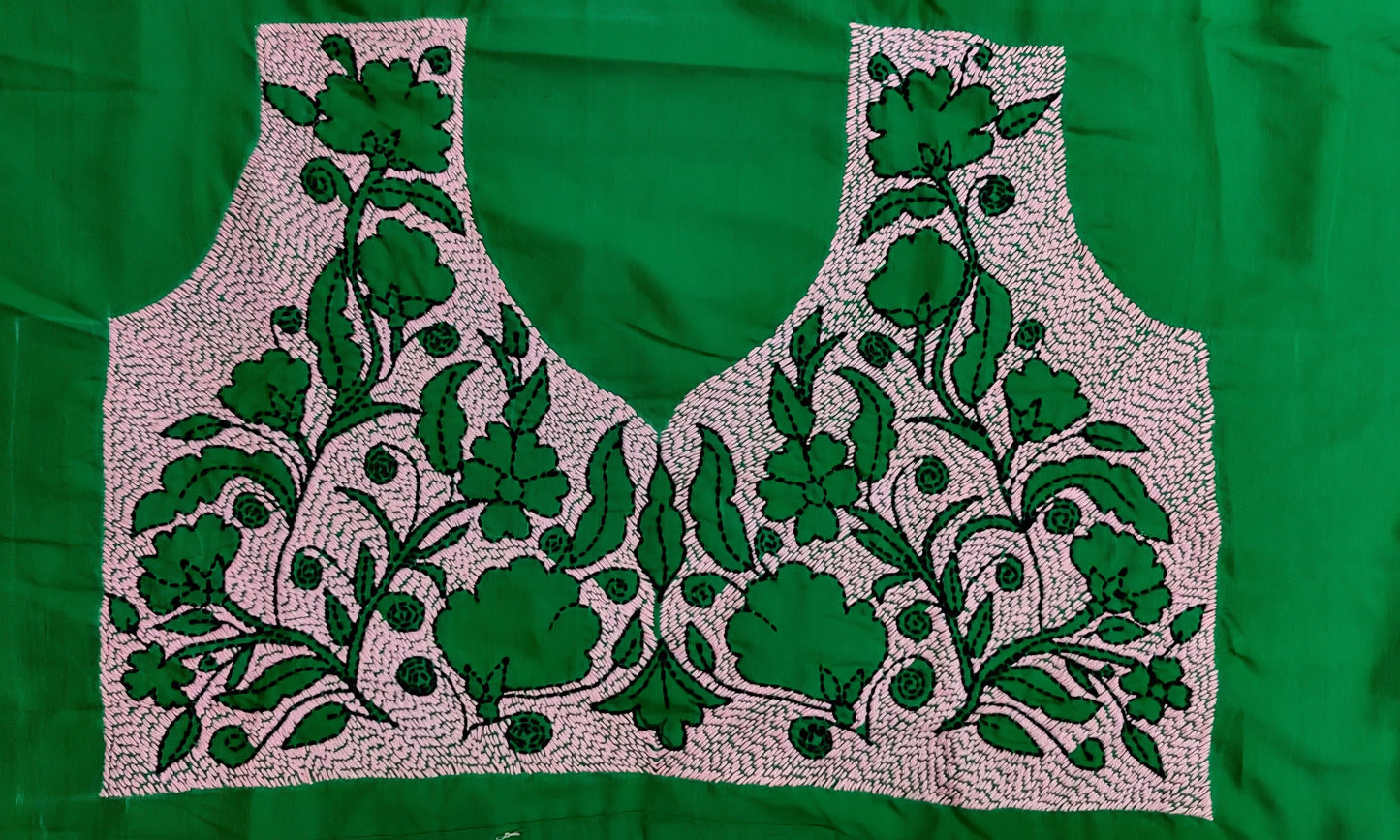 Reverse Kantha Hand embroidered Work Blouse - DISPLAY ONLY; CAN BE DONE UPON REQUEST
