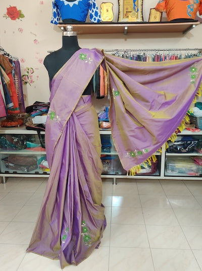 Kamal kadai work on Soft Silk Saree- Customised