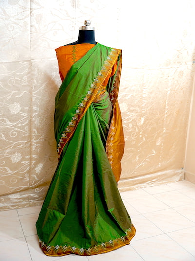 Customized Kasuti work Saree- Done on Customer's Saree