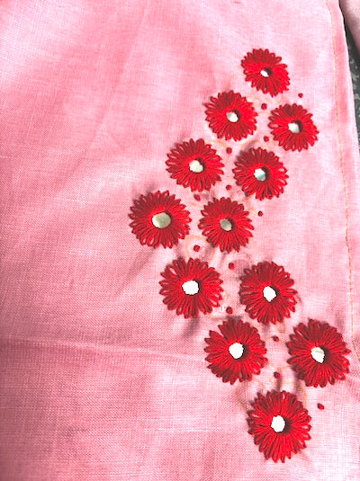 Lazy Daisy Mirror Top- Pink