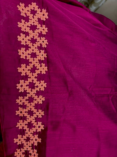 Kutch work Tops- Magenta