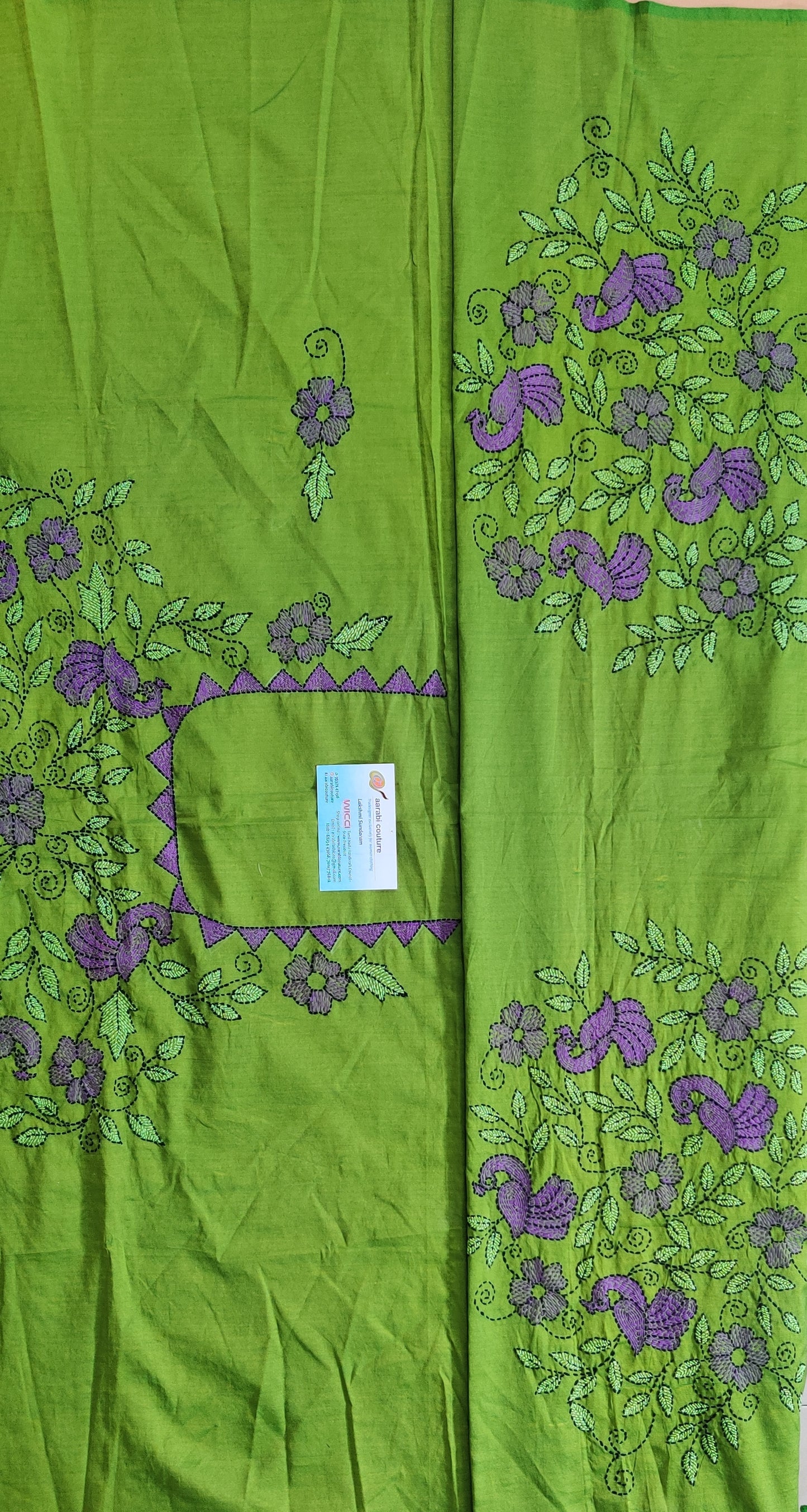 Kantha Hand embroidered Work Blouse UNSTITCHED - DISPLAY ONLY; CAN BE DONE UPON REQUEST