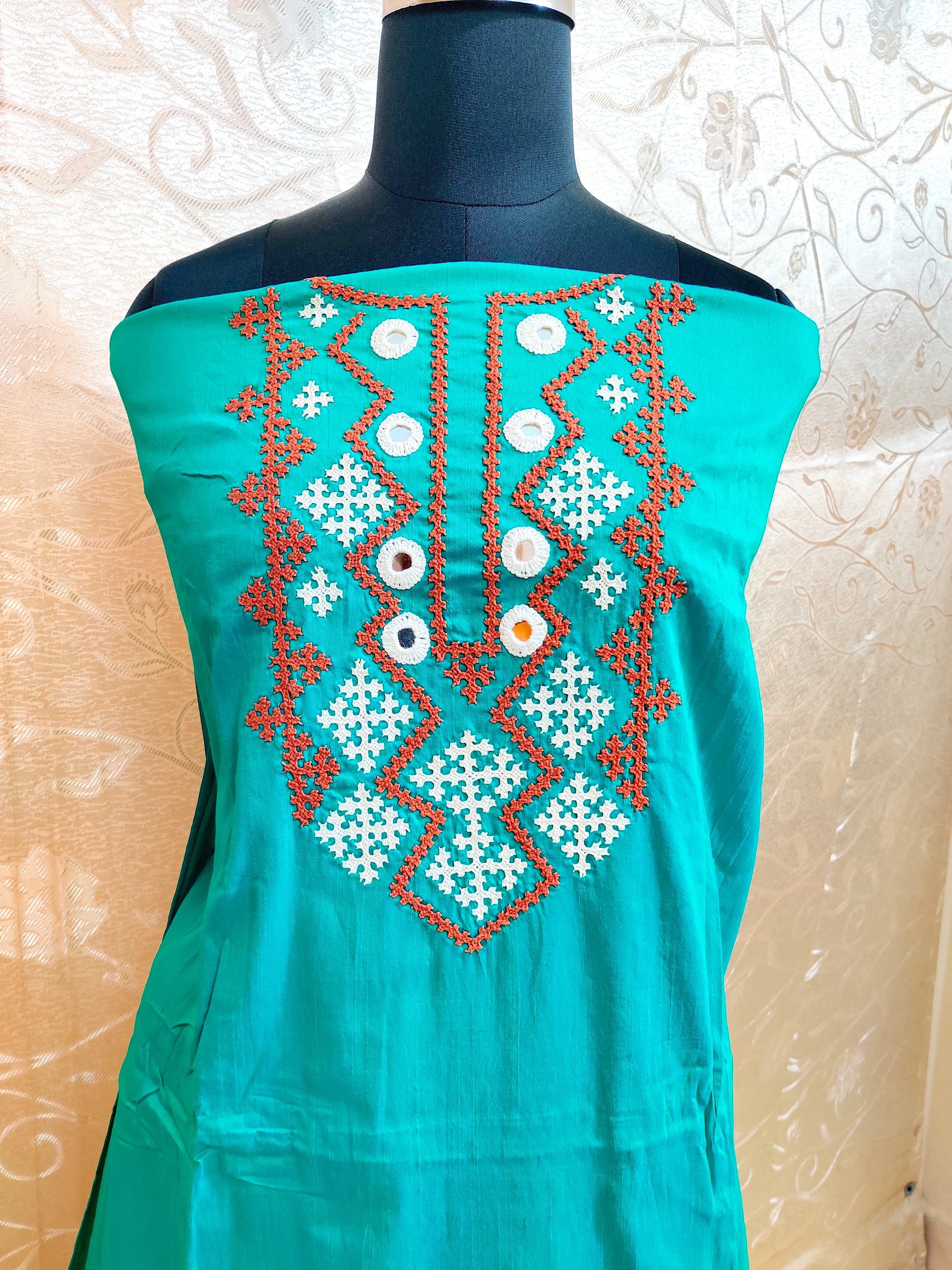 kutch work designs for dresses kutch work neck Design
