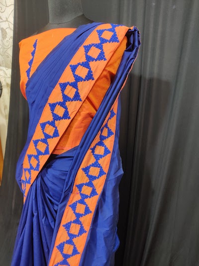 Kutch Work Hand embroidery Saree- Customised order- Pre-orders Taken - AI Generated image added for reference only