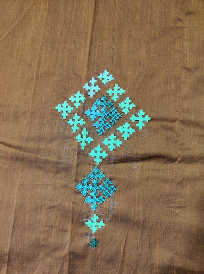 Kutch work Tops - Brown