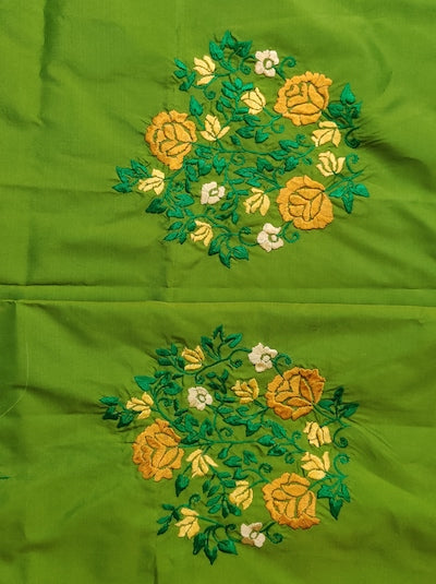 SATIN /VELVETTE STITCH Hand embroidered Work