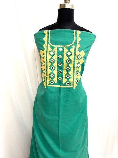 Kutch work Tops Green