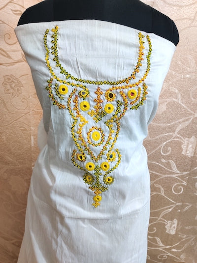 Kutch work Tops - White