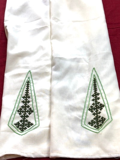 Kutch work Tops White