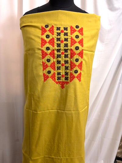 Kutch work Tops Golden Yellow