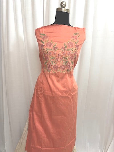 Kantha Work Tops Peach