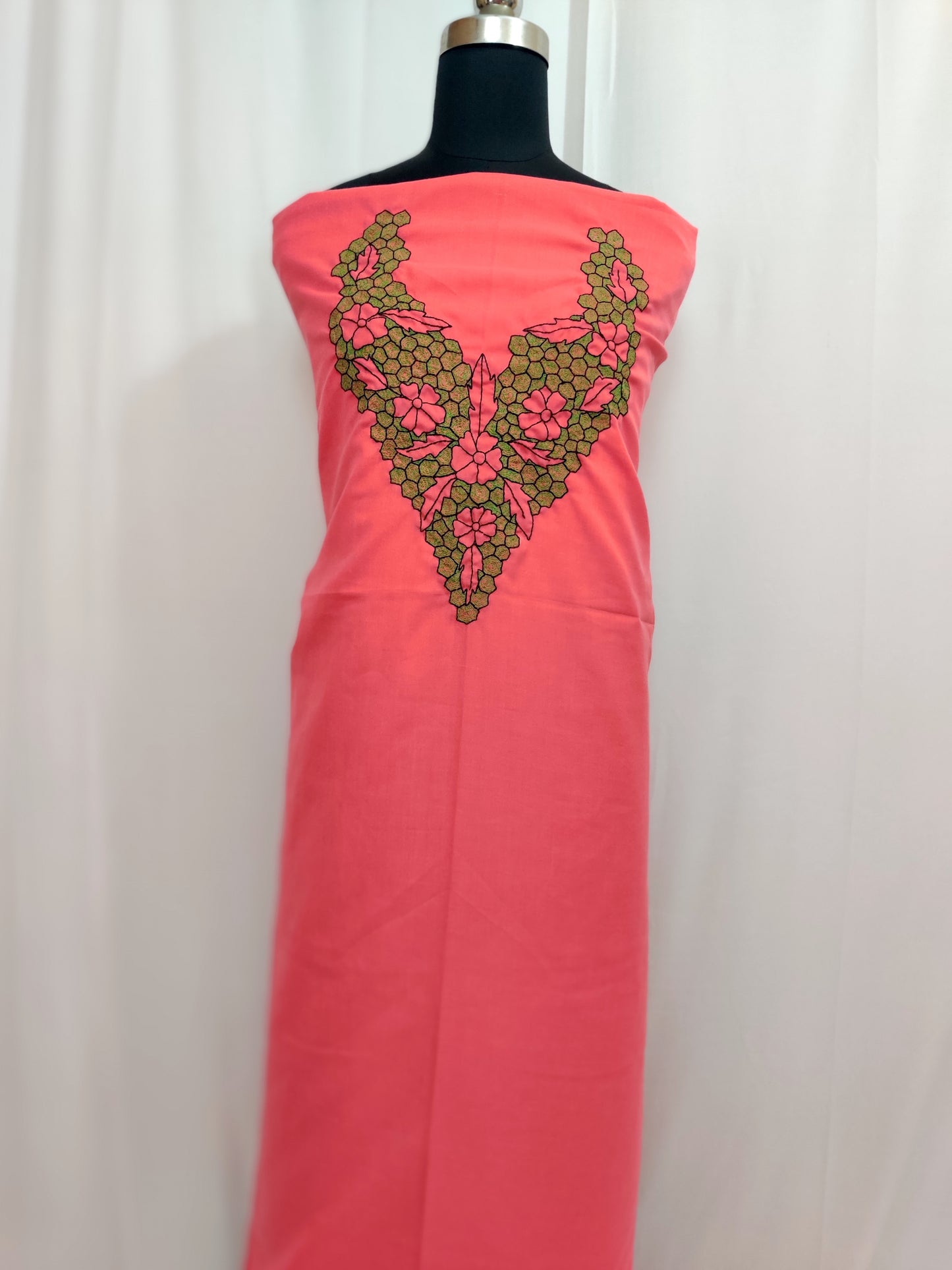 Kantha Work Tops Peach