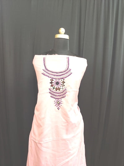 Kashmiri diamond work Tops Light Pink