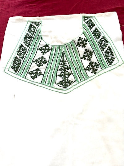 Kutch work Tops White