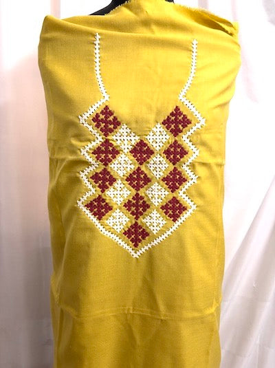 Kutch work Tops Golden Mehendi Green