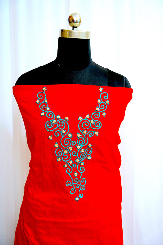 Bullion rose embroidery  with pearl knot Work Tops