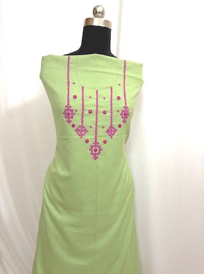 Kutch work Tops Pista Green