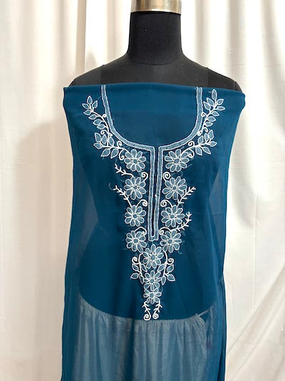 Chikankari Tops- Blue