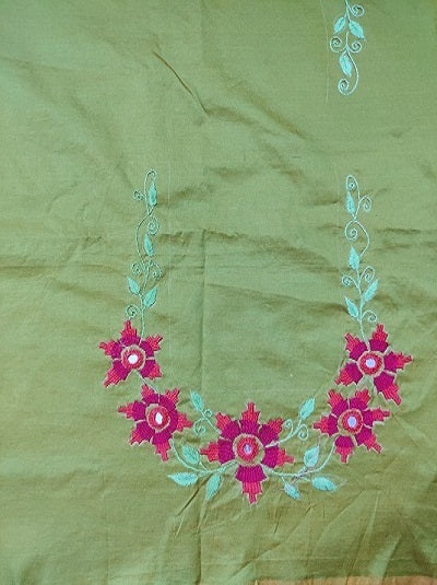 Kamal Kadai Hand embroidered Work Blouse  UNSTITCHED
