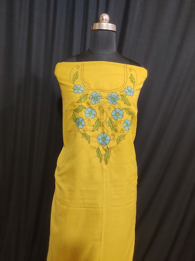 Kantha Work Tops Mustard Yellow