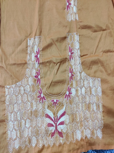 Kantha Hand embroidered Work Blouse  UNSTITCHED