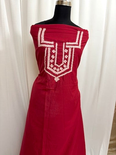 Kutch work Tops Red