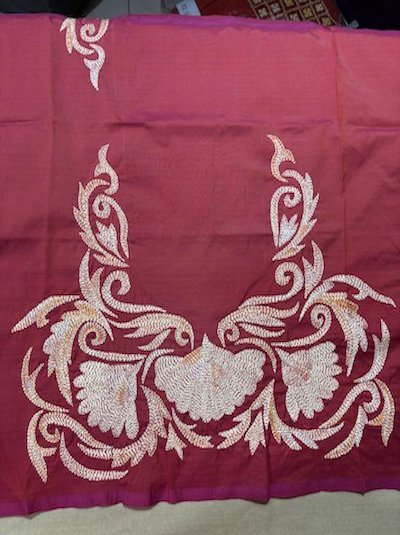 Kantha Hand embroidered Work Blouse  UNSTITCHED