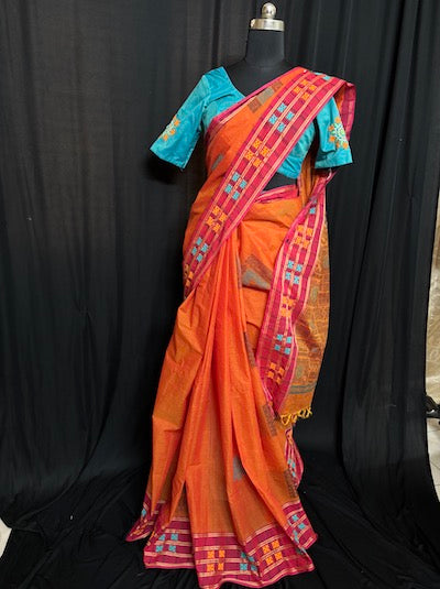 Customised Kutch Work Hand embroidered Saree on Customer's Saree - AI Generated image attached for reference only