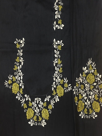 SATIN /VELVETTE STITCH Hand embroidered Work