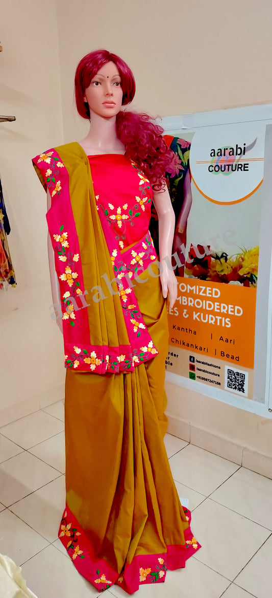 Kamal kadai work  Saree  DISPLAY PURPOSE; CAN BE CUSTOMIZED UPON REQUEST
