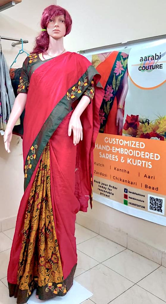 Kamal kadai work  Saree  DISPLAY PURPOSE; CAN BE CUSTOMIZED UPON REQUEST