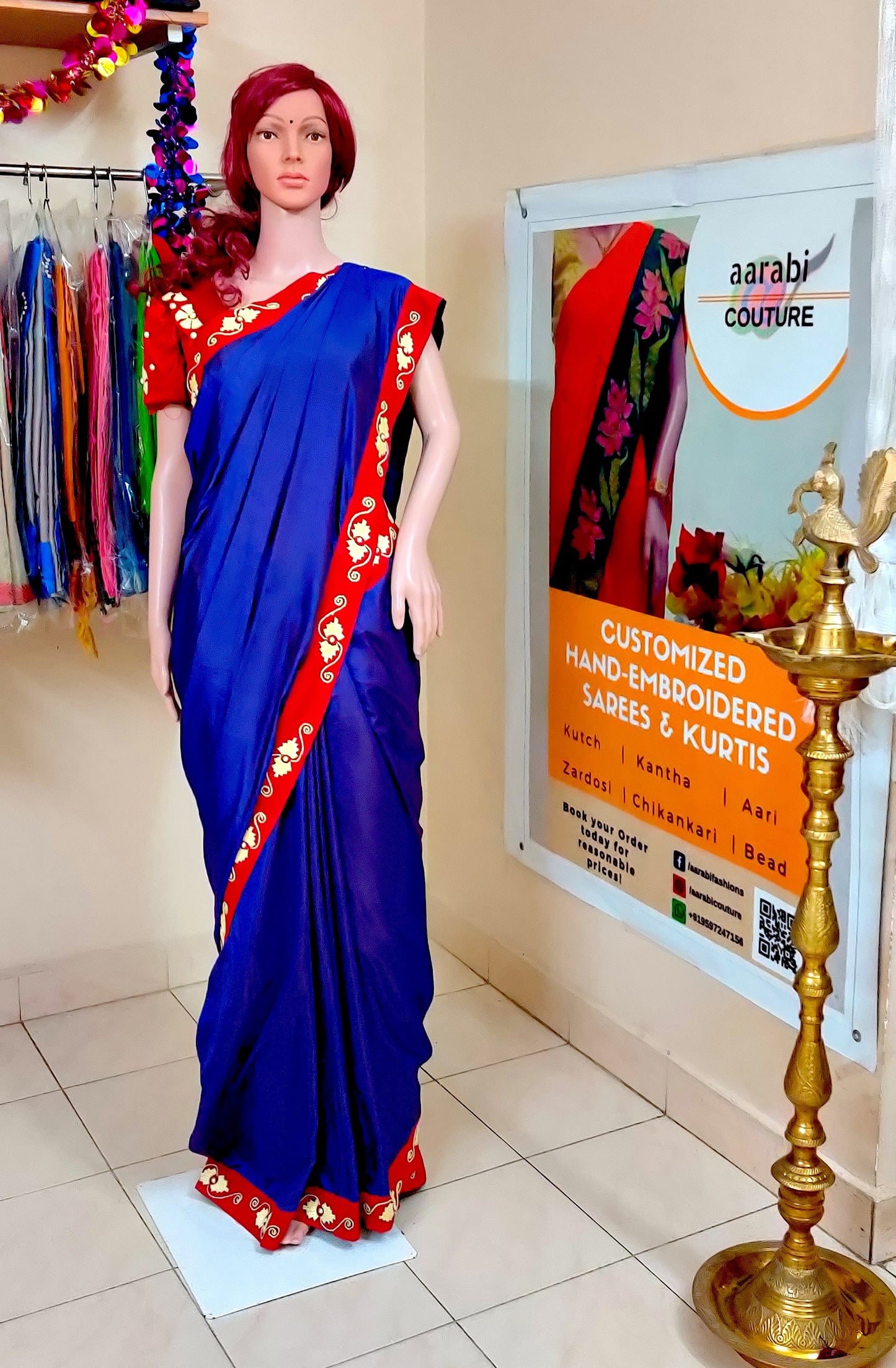Kamal kadai work  on Crepe  Silk Saree-  50% OFF only on 08.03.25 women's day special