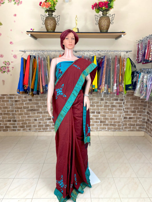 Kamal kadai work  Saree  DISPLAY PURPOSE; CAN BE CUSTOMIZED UPON REQUEST