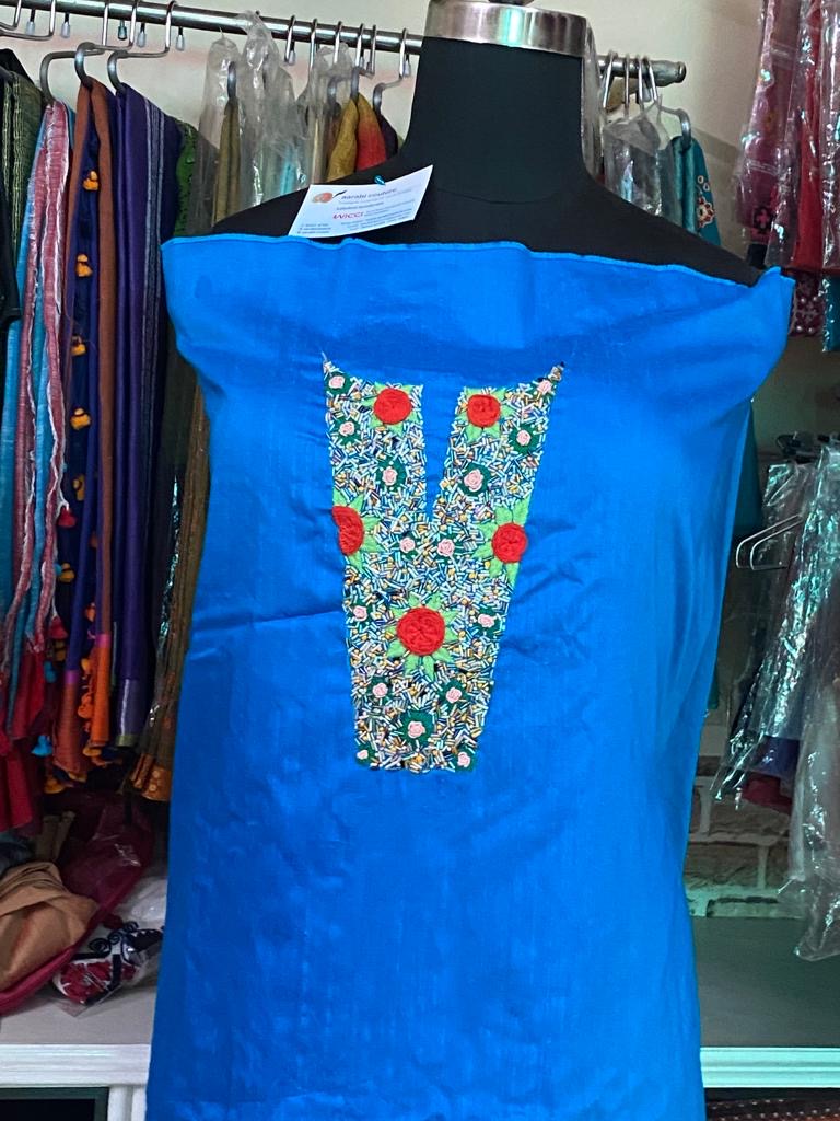 Bullion rose embroidery  with bead work Tops
