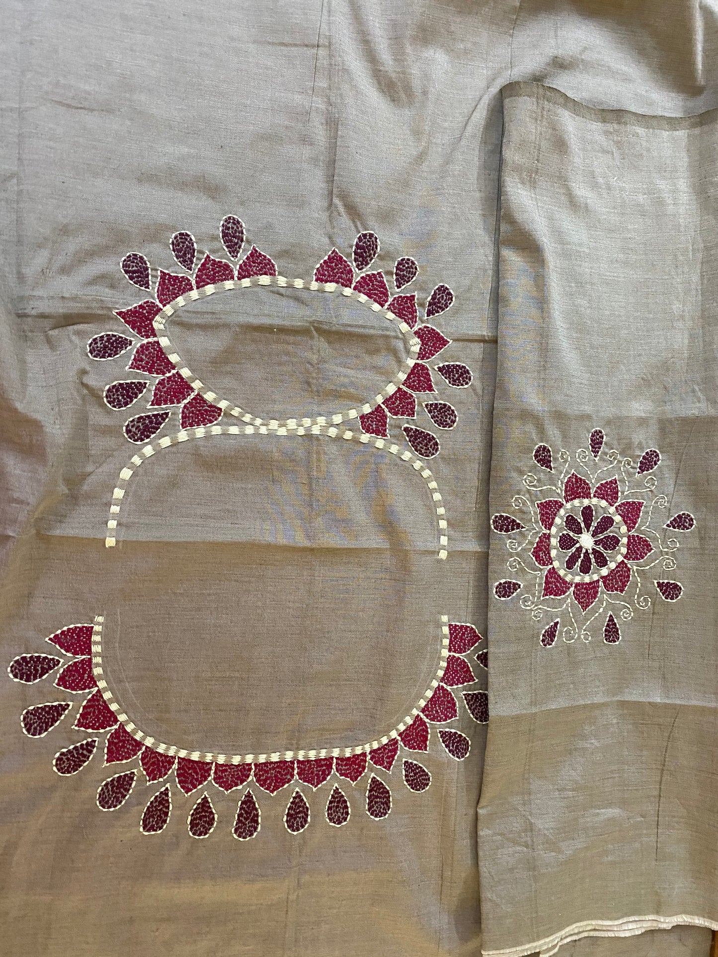 Kantha Hand embroidered Work Blouse  UNSTITCHED - DISPLAY ONLY; CAN BE DONE UPON REQUEST
