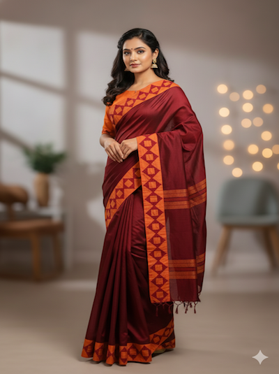 Kutch Work Hand embroidery Saree- Customised order- Pre-orders Taken - AI Generated image added for reference only