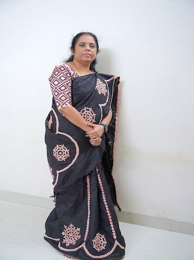 Kutch Work Hand embroidered Saree - DISPLAY ONLY; CAN BE DONE UPON REQUEST