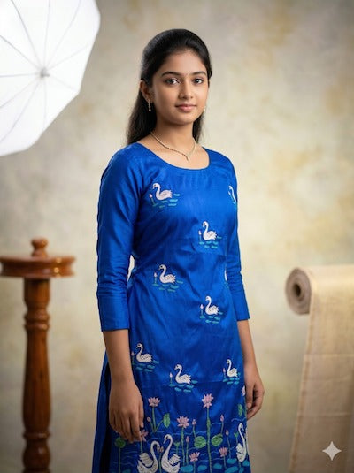 Kantha Work Tops - Blue- AI Generated image attached for reference only