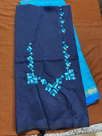 PHULKARI Hand embroidered Work Blouse  UNSTITCHED