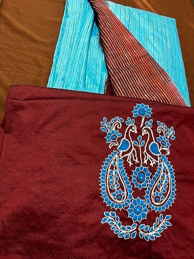 Kashmiri Diamond work Blouse- Red
