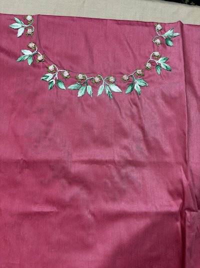 Bullion Rose Embroidered Blouse