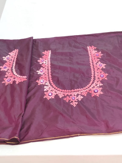 Customised Kutch Work Hand embroidered Chiffon Saree