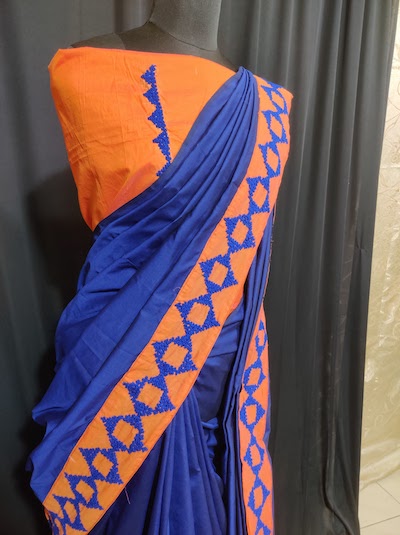 Kutch Work Hand embroidery Saree- Customised order- Pre-orders Taken - AI Generated image added for reference only
