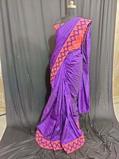 Kutch Work Hand embroidery Saree- Customised order- Pre-orders Taken - AI Generated image added for reference only