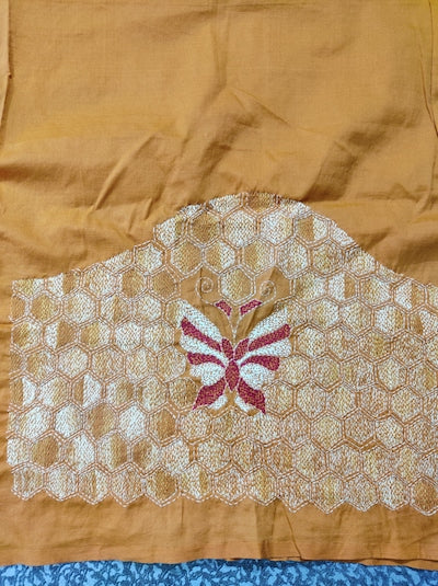 Kantha Hand embroidered Work Blouse  UNSTITCHED