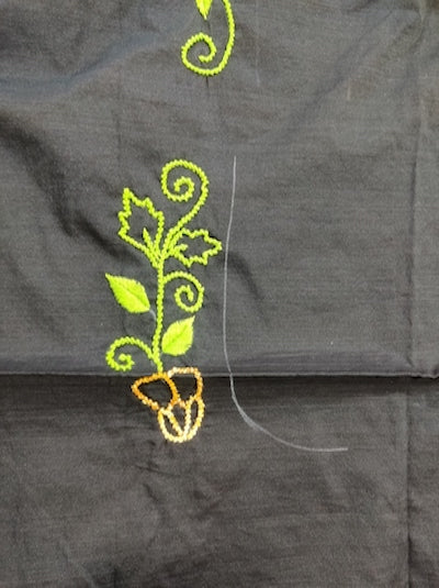 Knot Stitches Blouse Hand embroidered Work Blouse  UNSTITCHED