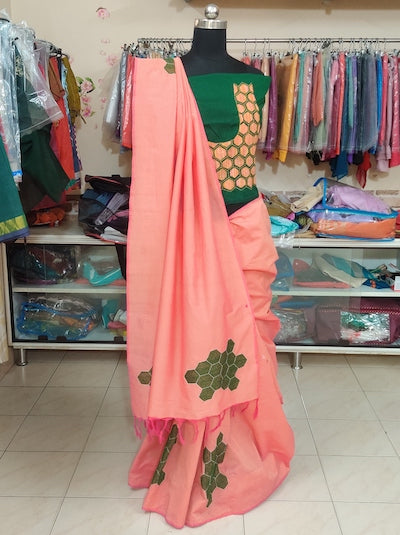 Kantha  Saree  DISPLAY PURPOSE; CAN BE CUSTOMIZED UPON REQUEST- AI Generated image attached for reference only