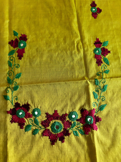 Kamal Kadai Hand embroidered Work Blouse  UNSTITCHED
