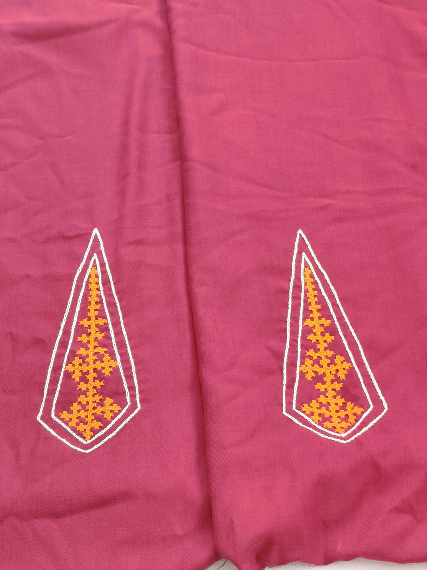 Kutch work Tops Dark Pink